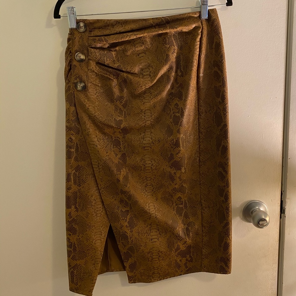 Zara snake skin skirt, side slit, size S
